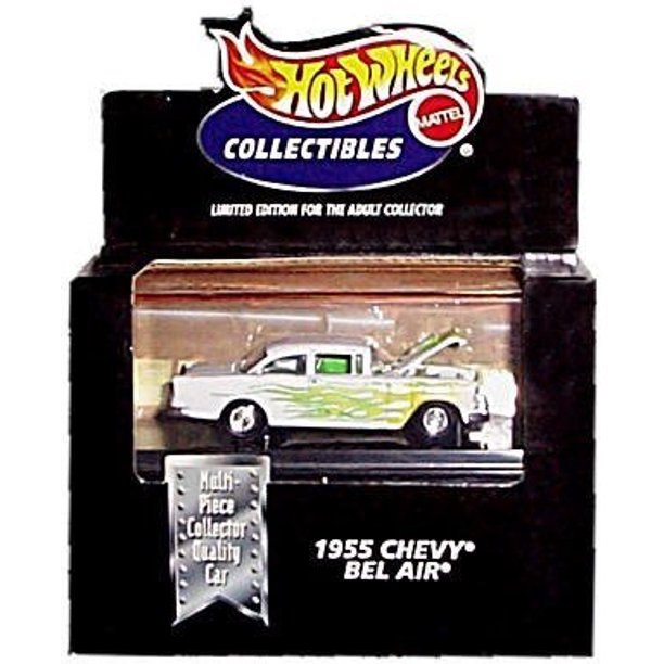 Hot Wheels Collectibles Limited Edition Cool Collectibles 1955 Chevy Bel Air White Wflame 5090