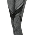 thumbnail image 4 of FashionOutfit Women's Sports Yoga Fitness Workout Front Mesh Insert Stretch Capri Leggings, 4 of 4