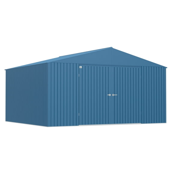 Arrow Elite 14 x 12 x 8 ft Blue Grey Steel Storage Shed