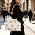 thumbnail image 4 of Women Polka Dot Large Capacity Polyester Tote Shoulder Bag, Adjustable Buckle Casual Handbag, Lightweight Work Travel Daily Shopping Top Handle Purse, 4 of 4