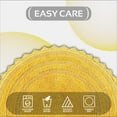 thumbnail image 3 of Better Trends Chic Round Bath Mat, 24" Diameter, 100% Cotton with Crochet Border, Water Absorbent, Ideal for Half Baths and Powder Rooms, Machine Washable, Yellow - Lilly Crochet Collection, 3 of 6