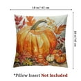 thumbnail image 4 of BANET Fall Pillow Covers Orange Pumpkin Leaves Vase Decorative Outdoor Throw Pillow Covers Thanksgiving Decoration for Home Couch,Set of 2 24x24in, 4 of 7