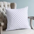 thumbnail image 4 of Pillow Covers 24x24 Set of 2, Rustic Purple Plaid Throw Pillow Covers Decorative Couch Cushion Cover, Farmhouse Vintage Grid Checkerboard Microfiber Soft Pillowcases for Bedroom Living Room Sofa, 4 of 9