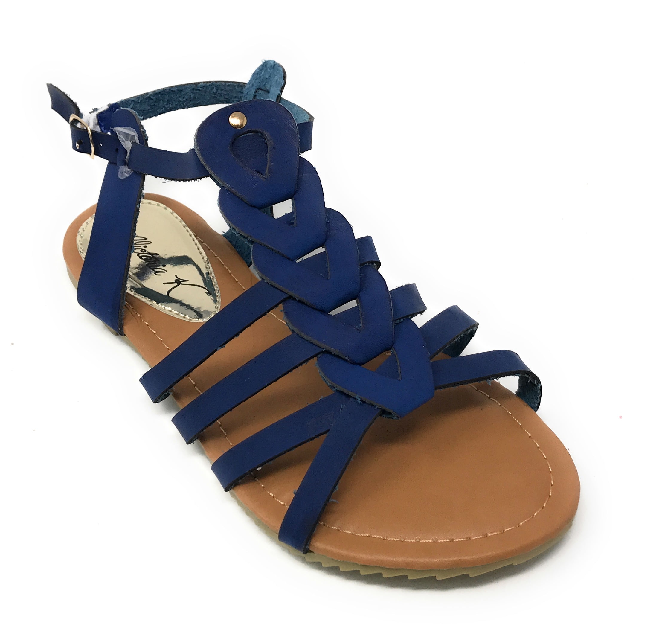 Womens Gladiator T.Strap front With Embelished Buckle  Sandals Flats Victoria K 