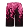 thumbnail image 4 of UVEASISHA Fashion Solid Shorts with Pockets for Men Summer Beach Short Pants Elastic Waist Drawstring Athletic Shorts Pink XXL, 4 of 5