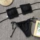 thumbnail image 2 of Gibobby Traje de Baño Sexy Bikini Traje de baño de mujer Ropa de playa Traje de baño Fruncido Acolchado Hollow Push-Up Conjunto de bikini sexy Trajes de (Negro,G), 2 of 5
