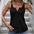 thumbnail image 7 of up to 60% off Gifts Usmixi Tank Tops Solid V-Neck Sleeveless T Shirts for Women Summer Slim Fit Spaghetti Strap Camisole Blouses Black M Clothes, 7 of 7