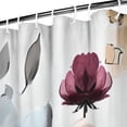 thumbnail image 3 of Pioneer Flower Floral Print Pattern Shower Curtain 72"x84" ,Bathroom Decorative Shower Curtains Set with 12 Hooks,Modern Waterproof Washable Shower Curtain, 3 of 6