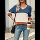 thumbnail image 4 of Suéter Informal de Larga con Cuello en V, Tejido Acanalado y Crochet Ligero para Mujer (Otoño 2025) Albaricoque L, 4 of 7