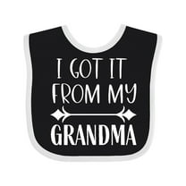 Inktastic I Got It from My Grandma Boys or Girls Baby Bib