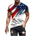 thumbnail image 2 of cllios 4th of July T Shirts for Men Red White and Blue Graphic Tees Lightweight Short Sleeve Workout Tshirts Independence Day Patriotic American Flag Shirts, 2 of 5
