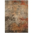 thumbnail image 2 of HomeRoots 606137 8 x 10 ft. Khaki, Brown & Copper Abstract Washable Indoor & Outdoor Rectangle Area Rug, 2 of 5