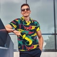 thumbnail image 4 of Fotbe Polo de Golf pour Hommes Motif Requins Colorés – Chemise de Golf Respirante avec Col Boutonné-TTG, 4 of 6