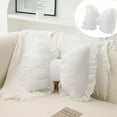 thumbnail image 2 of Bow Pillow,Bow Shaped Pillow Decorative,Soft Bowknot Throw Pillow Sofa Lumbar Pillow Car Backrest Cushion,Multi-functional Bow Pillow Plush Cushion Home and Car Decoration,15.74''X12.59''(White), 2 of 9