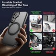 thumbnail image 3 of For Samsung Galaxy S25 Plus Case 360° Invisible Ring Stand Magnetic Case [Compatible with Magsafe][Military Shocproof] Anti-Fingerprint Shockproof Translucent Cover for Galaxy S25 Plus 6.7", 3 of 6