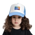 thumbnail image 2 of PAYOHTO Kids Sunset Hawaii Beach Waves Baseball Hat Back Adjustable Mesh Breathable Hats Sky Blue Trucker Cap Outdoor Fishing Sun Caps for Boys or Girls ages 4-10, 2 of 9