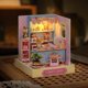 thumbnail image 4 of Mini casa de muñecas en miniatura, Kit de casa pequeña DIY, fabricación de juguetes de habitación, decoraciones de dormitorio para el hogar con muebles, casas de muñecas artesanales de madera, 4 of 4