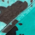 thumbnail image 4 of Fleece Blanket Twin Size Teal Turquoise Cyan Blue Twin Bed Blanket Fuzzy Flannel Lightweight Blanket for Bed Sofa Couch Travel Camping All Season Use, 4 of 6