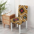 thumbnail image 4 of Set of 4 Dining Room Chair Covers, Washable Polyester Kitchen Slipcovers Featuring Nordic Style, Ethnic, Bohemian, Retro, Earthy Patterns with Stretch and Removable Protector for Modern Kitchen, 4 of 7