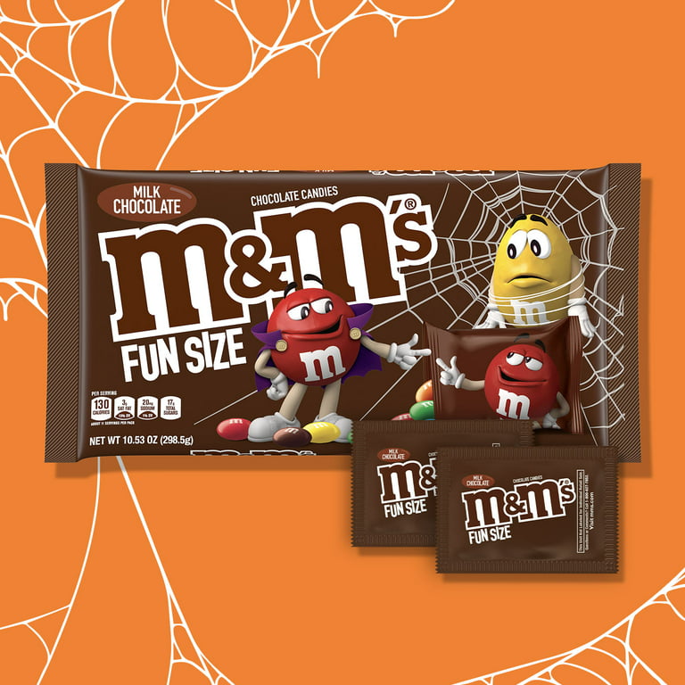 M&M's Fun Size Milk Chocolate Candy, 10.53 Oz Bag, Chocolate