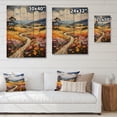 thumbnail image 4 of Designart "Farm Summer Fauvist landscape I" Floral Print on Natural Pine Wood, 4 of 5