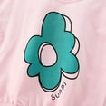 thumbnail image 5 of Odeerbi Kids Boys Girls Crewneck Sweatshirts Cartoon Printed Pullover Sweatshirts Fashionable Cute Flower Sweatshirt Fall Winter Long Sleeve Pullover Sweatshirt Pink, 5 of 9