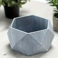 thumbnail image 6 of Efavormart 7" Small Gray Cement Succulent Planter Mini Modern Concrete Flower Pot With Geometric Design, 6 of 11