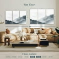 thumbnail image 4 of Elephant Stock Misty Mountains In Gray Wall Art - Horizontal Multi Panel Canvas - Living Room Wall Decor - Abstract Multi Panel - Blue And White Decor By Nouveau Prints - 57" x 36", 4 of 8