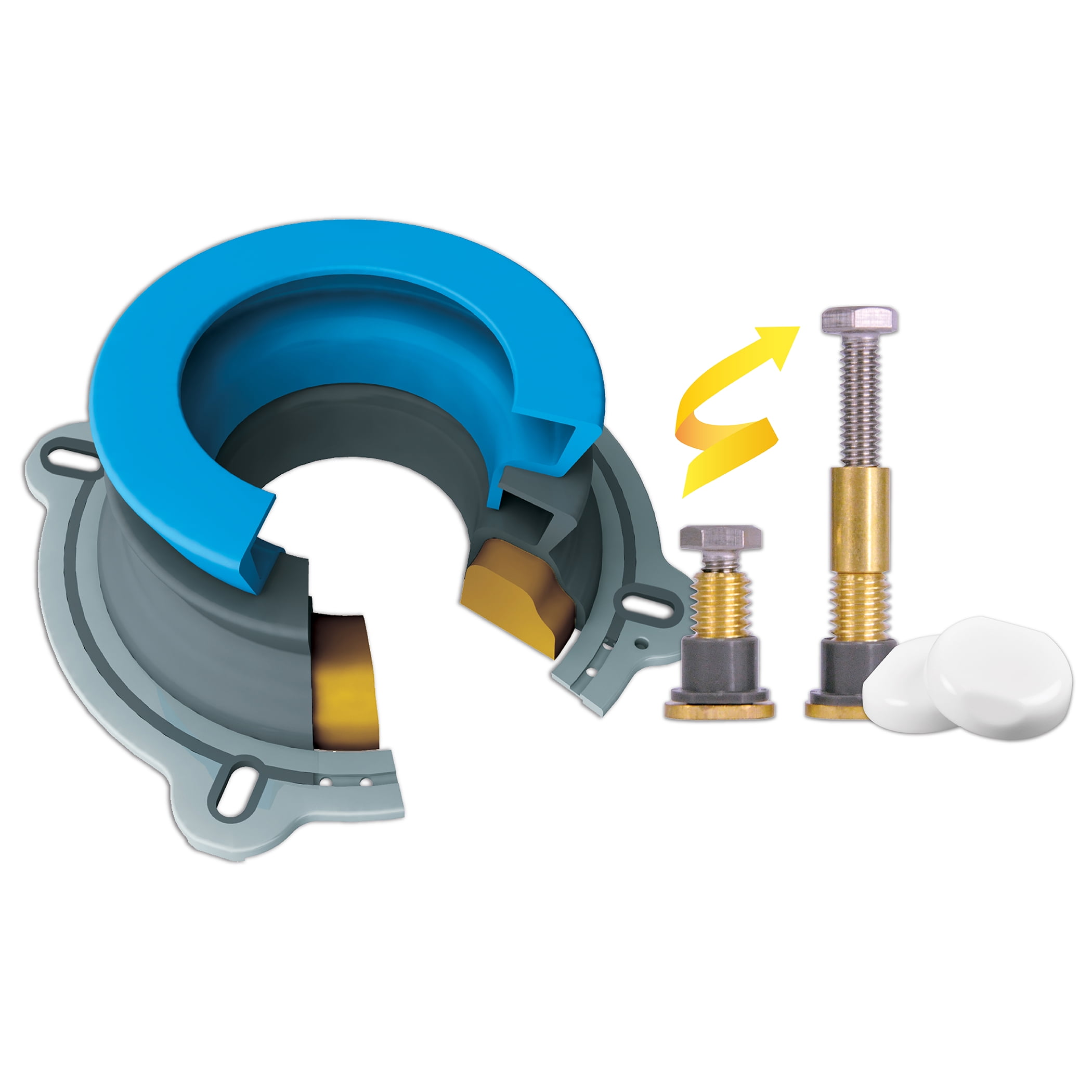 Danco All-in-One Toilet Installation Kit with Perfect Seal & Zero Cut Bolts (10879X)