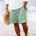 thumbnail image 1 of pstuiky Pantalones cortos de entrenamiento para hombre, Pantalones cortos rectos de cintura elástica con bolsillos sólidos informales para hombre Pantalones cortos de golf, 1 of 6