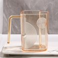 thumbnail image 5 of SIfdSeng Toothbrush Cup with Toothbrush Square Toothbrush Cup Large Capacity Toothbrush Cup for Bathroom Simple Transparent Toothbrush Cup with Drain, 5 of 5