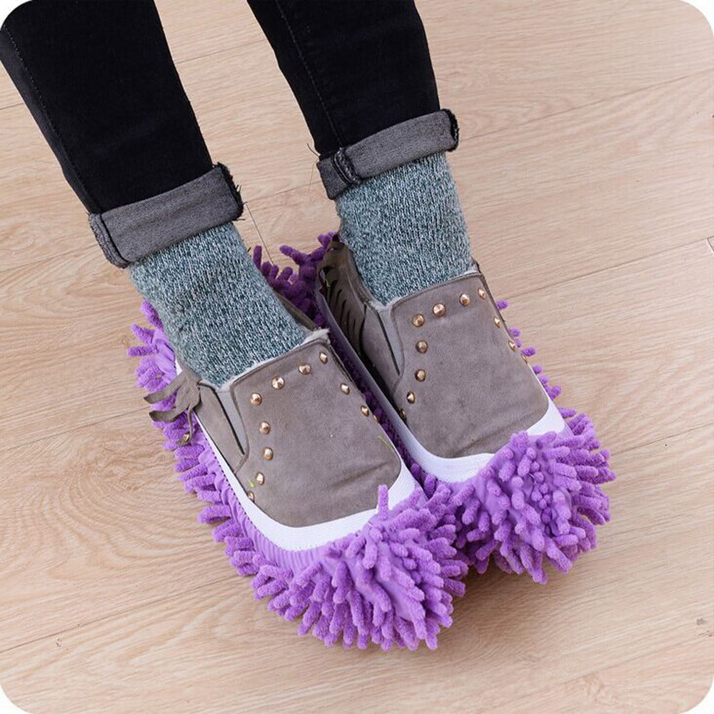 1x Lazy Dusting Cleaning Foot Cleaner Shoe Mop Slipper Cover Polishing Pro L0H2 