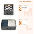 thumbnail image 4 of Wangbujianwang Dresser for Bedroom, 9 Storage Drawers, Wide Fabric Closet Chests Organizer Tower Furniture, TV Stand with Wooden Top Metal Frame for Clothes, Living Room, Hallway, Entryway Grey, 4 of 15