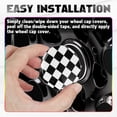 thumbnail image 6 of x xotic tech 4X Checker Pattern Style Wheel Center Cap Covers Compatible with Mini Coopers R50 R51 R52 R53 R55 R56 R57 R58 R59 R60 R61 F55 F56, etc (Black/White), 6 of 9