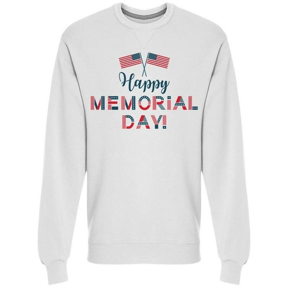 Banner: Memorial Day W/flags Sweatshirt Men -Image by Shutterstock, Male x-Large