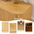 thumbnail image 6 of UZUGUL Fluted TV Stand Wood Color Wood Entertainment Center with Storage Drawers & Cable Management for Living Room, 6 of 7