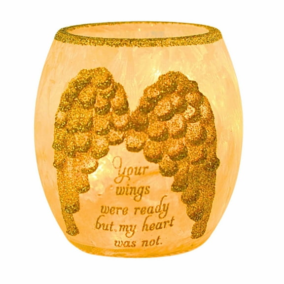 Stony Creek 3.00In Angel Wings Prelit Votive, Glass, Faith Hope Love Heart Awo9252 Heart