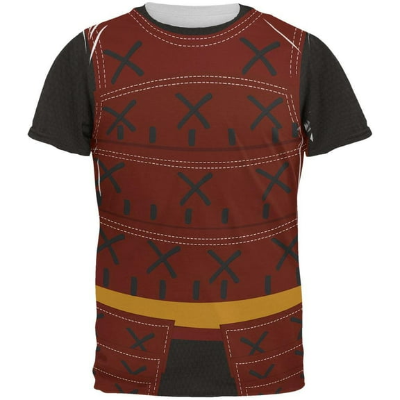 Halloween Men's Samurai Costume All Over Short Sleeve Graphic Tee