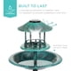 thumbnail image 2 of Fuente solar con pedestal de resina vintage para baño de pájaros al aire libre, 2 of 7