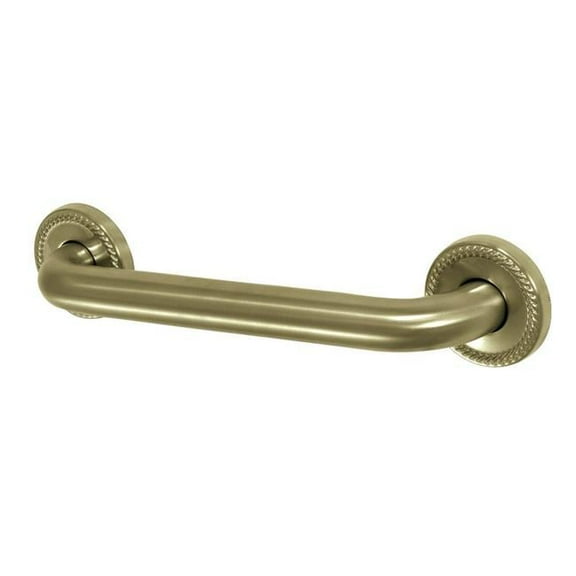 ROPED 12in. Decorative Grab Bar Brushed Brass