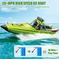 thumbnail image 4 of Hitish RC Boat for Kids Adults 2.4GHz Remote Control Boats with LED Light for Pool Lakes Water, 20MPH Fast Speed Racing Jet Boat, Boat Toy for Boys Girls, 2 Rechargeable, 4 of 6