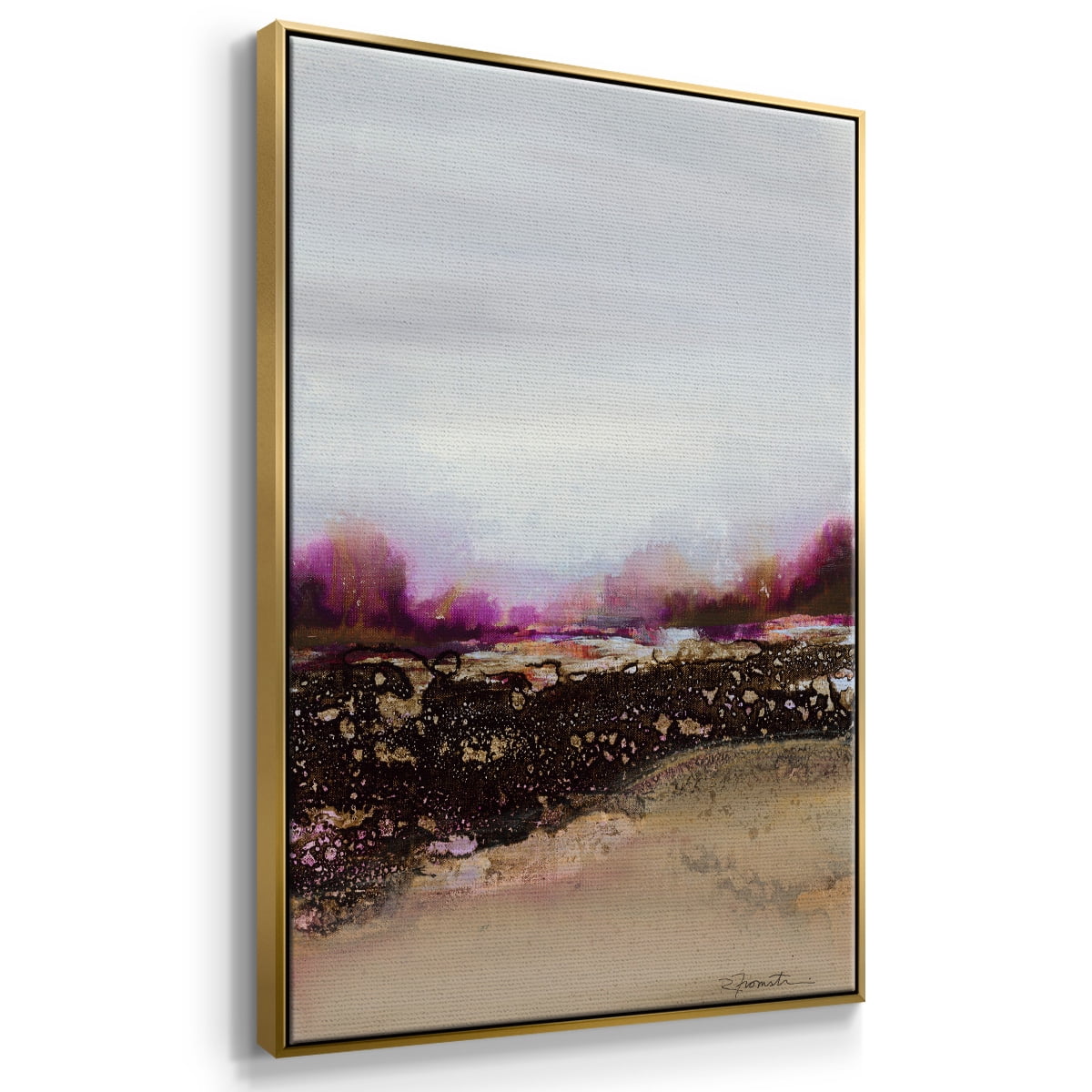 Reflections of My Mind Framed Premium Gallery Wrapped Canvas - Ready to Hang - 25 x 37 - Gold Floating Frame