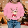 thumbnail image 2 of Wdgfv Chandails en Molleton de Noël pour Filles, Chandail à Manches Longues, Col Rond, Décontracté, Doux, pour la Saison des Fêtes, Rose, 8-9 Ans, 2 of 4