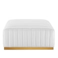 thumbnail image 3 of Modway Conjure Channel Tufted Performance Velvet Ottoman in Gold White, 3 of 5