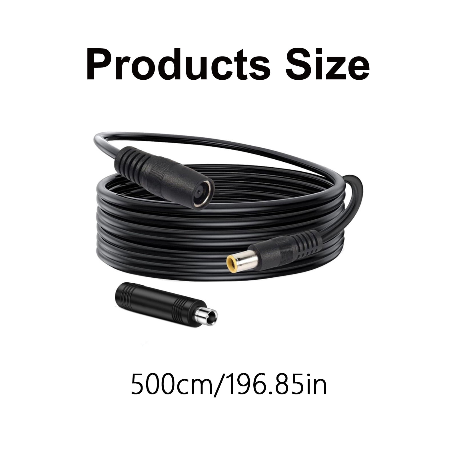 8mm Solar Power Extension Cable 14AWG, DC7909 Female to Male Cable with DC8020 Adapter for Outdoor Energy Sources