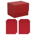 thumbnail image 1 of Caja de baraja de cartas coleccionables, álbum, contenedor resistente, tarjetas deportivas, funda, soporte para tarjetas rojo, 1 of 8