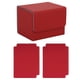 thumbnail image 1 of Caja de baraja de cartas, caja de almacenamiento de tarjetas, protectores de tarjetas, soporte para tarjetas de juego, TCG Premium PU rojo, 1 of 8