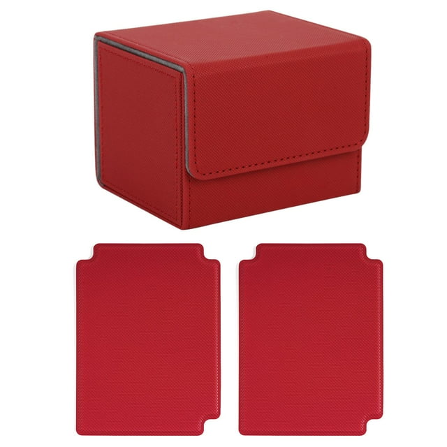 Caja de baraja de cartas TCG Premium Sharpla Estuche para tarjetas rojo