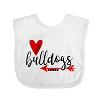 Inktastic Bulldogs with Heart and Arrow Boys or Girls Baby Bib