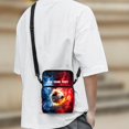 thumbnail image 3 of Chririnla Stretch Polyester Cell Phone Pouch Double Deck Lightweight Crossbody Purse for Shop, Soccer Crossbody Bags, 3 of 7